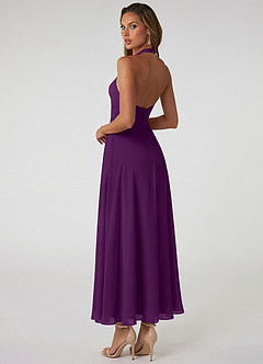 Azazie Tessie Bridesmaid Dresses Grape A-Line Pleated Chiffon Dress image2