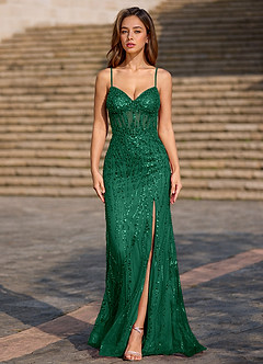 Dazzle Verde Abito da ballo a sirena image3