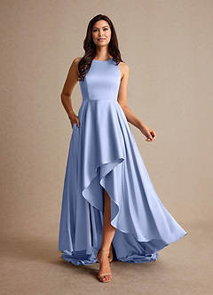 Azazie Niles Mère de la mariée Robes Robe Trapèze en Satin extensible Traînes Eis image6