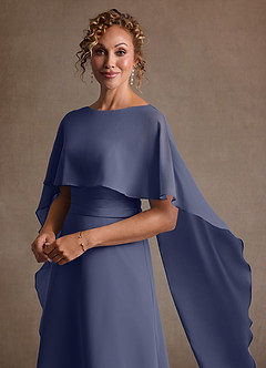 Azazie Marilla Klänningar till brudens mor Klä A-Line i Chiffong Plisserad Stormig image8