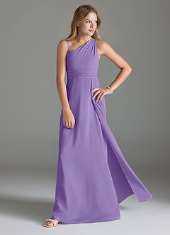 Azazie Dallas Junior Tahiti A-Line Pleated Chiffon Dress image3