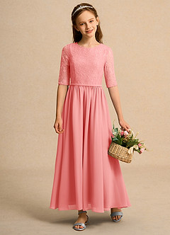 Azazie Pippin Junior Formal Flower Girl Klänningar Klä A-Line i Spets image1