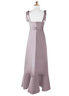 Azazie Barbara Junior Dusk A-Line Bow Matte Satin Dress image7