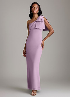 Azazie Yuanna Bridesmaid Dresses Wisteria Mermaid One Shoulder Chiffon Dress image1