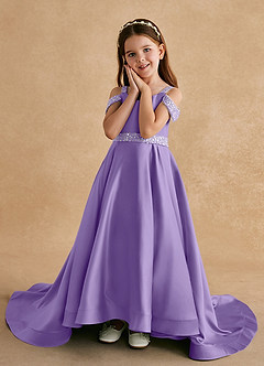 Azazie Jodi Flower Girl Dresses Tahiti A-Line Matte Satin Dress image5
