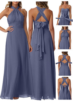 Azazie Fifi Bridesmaid Dresses Stormy A-Line Strapless Chiffon Convertible Dress image9