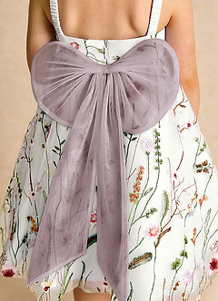 Azazie Peppa Flower Girl Dresses Ivory Dusk A-Line Sweetheart Neckline Tulle Dress image6