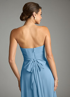 Azazie Tamira Suknie dla druhen Linia A Pofałdowany Szyfon Do ziemi Sukienka image5