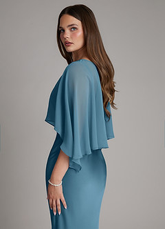 Azazie Ambra Bridesmaid Dresses Bermuda Mermaid Pleated Stretch Satin Dress image8