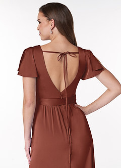 Azazie Lexis Stretch Satin Dress Final Sale  image6