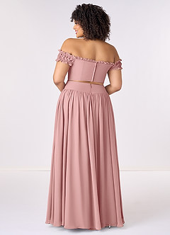 Barbie ♥ Azazie Bridesmaid Dresses Dusty Rose A-Line Off the Shoulder Chiffon Convertible Dress image9