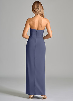 Azazie Anaïs Bridesmaid Dresses Stormy Sheath Strapless Chiffon Dress image2