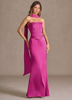 Vestido Rosa Caliente Largo Berthe image5