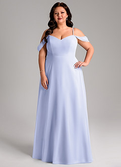 Azazie Marley Bridesmaid Dresses Lavender A-Line Off the Shoulder Chiffon Convertible Dress image11