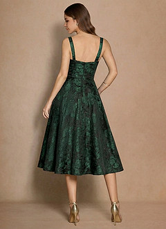 Midi jurk Melusine Smaragdzwart image2