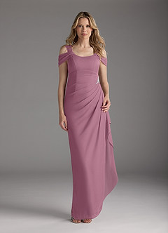 Azazie Weitzman Mother of the Bride Dresses Vintage Mauve Sheath Sequins Mesh Dress image3
