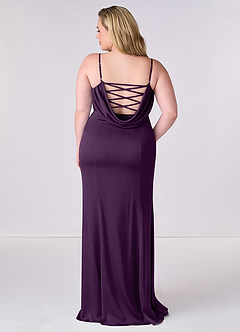 Barbie ♥ Azazie Robes de demoiselle d'honneur Robe Sirène en Satin extensible Corset Grain De Raisin image7