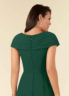 Azazie Bailora Mother of the Bride Dresses Dark Green Mermaid Ruched Chiffon Dress image5