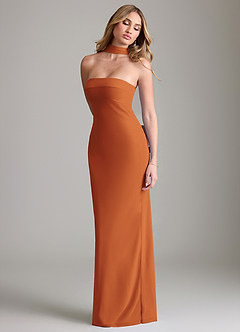 Azazie Lusinda Suknie dla druhen Syrena Zza ramienia Szyfon Do ziemi Sukienka image7