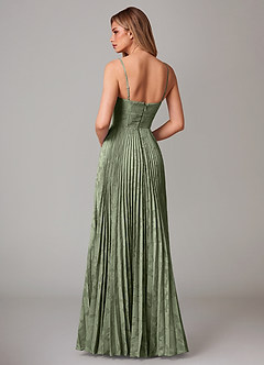 Azazie Akiko Bridesmaid Dresses Pistachio A-Line Sweetheart Neckline Floral Burnout Dress image2