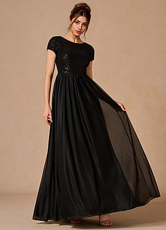 Colleen Negro Vestido largo image1