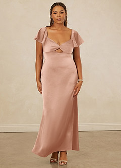 Christian Siriano Bridal for Azazie 1005 Brautjungfernkleider Etui Herzausschnitt Stretch-Satin Kleid Roségold image12