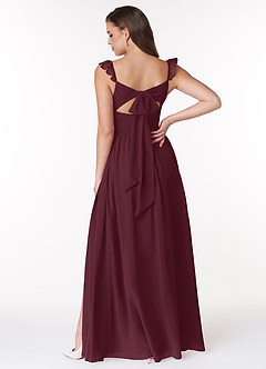Azazie Metz Bridesmaid Dresses Cabernet A-Line Sweetheart Ruched Chiffon Dress image2