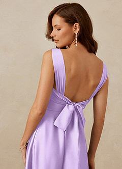 Christian Siriano Bridal for Azazie 1001 Brautjungfernkleider A-Linie Herzausschnitt Stretch-Satin Kleid Flieder image10