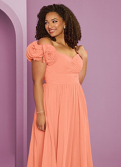 Barbie ♥ Azazie Bridesmaid Dresses Sunset A-Line Off the Shoulder Chiffon Convertible Dress image13