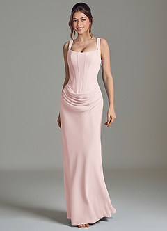 Azazie Niamh Suknie dla druhen Syrena Gorset Szyfon Do ziemi Sukienka image4