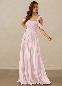 Christian Siriano Bridal for Azazie 1013 Bridesmaid Dresses Blushing Pink A-Line Off the Shoulder Chiffon Dress image7