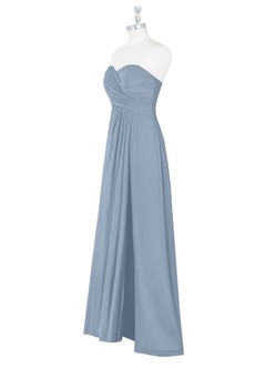 Azazie Arabella Allure Abiti da Damigella Abito Convertibile A-Line in Chiffon Scollo a Cuore Blu Polveroso image11