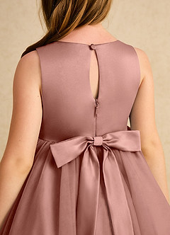 Azazie Prima Flower Girl Dresses Cedar Rose A-Line Bow Tulle Dress image6