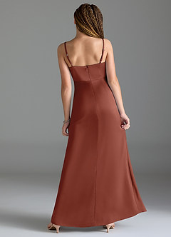 Azazie Maci Junior Klä av Sjöjungfru i Stretch Satin Plisserad image2