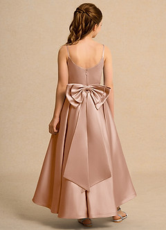 Azazie Sweets Junior Formal Flower Girl Klänningar Klä A-Line i Matt satäng Plisserad image2