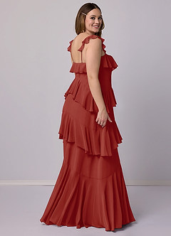 Barbie ♥ Azazie Bridesmaid Dresses Terracotta A-Line Sweetheart Neckline Chiffon Dress image10
