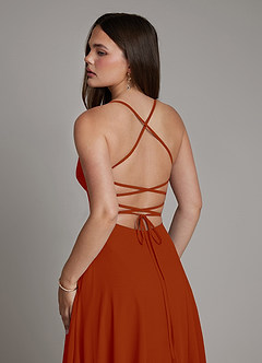 Azazie Irelia Bridesmaid Dresses Paprika A-Line Sweetheart Neckline Chiffon Dress image7
