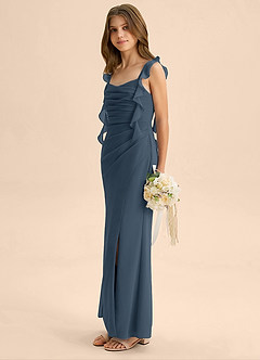 Azazie Jessamine Junior Neptune Mermaid Sweetheart Neckline Chiffon Dress image5
