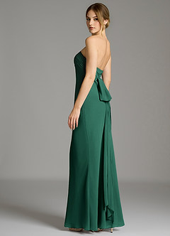 Azazie Ailanie Bridesmaid Dresses Emerald Mermaid Strapless Chiffon Dress image6