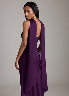 Azazie Saylor Brudtärnklänningar Klä av Sjöjungfru i Stretch Satin Axelbandslös Druva image7