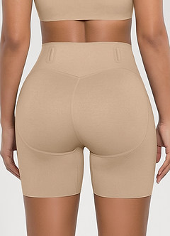 front Szorty modelujące bezszwowe szorty z wkładką 3D Butt-Padding (modelujące brzuch i podnoszące pośladki)