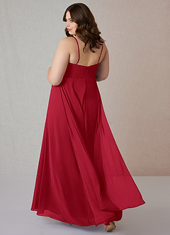 Azazie Emerald Final Sale Scarlet A-Line Ruffled Chiffon Dress image8