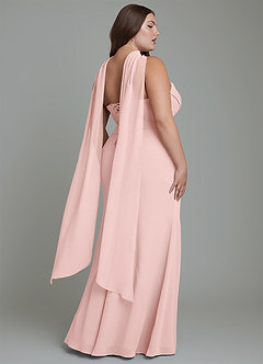 Azazie Sorrel Robes de demoiselle d'honneur Robe Sirène en Mousseline de soie Corset Rose Poudré image15