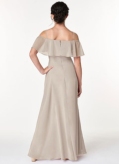 Azazie Maggie Junior Frost A-Line Off the Shoulder Chiffon Dress image2