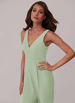 Barbie ♥ Azazie Robes de demoiselle d'honneur Combinaison en Mousseline de soie Vert Sauge image5