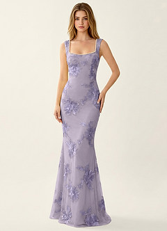 Juliette Pale Purple Lace Beading Mermaid Dress image3