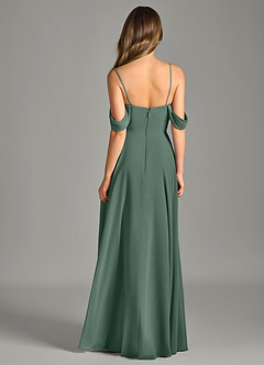 Azazie Chelsey Slutförsäljning Klä av A-Linje i Chiffong Av axeln Lemon Sorbet Konvertibel image7