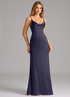 Azazie Aimee Bridesmaid Dresses Stormy A-Line Sweetheart Neckline Stretch Satin Dress image3