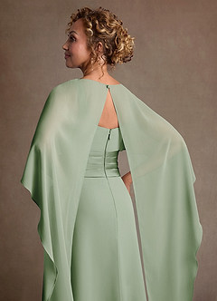 Azazie Marilla Suknie dla Matki Panny Młodej Linia A Pofałdowany Szyfon Długość podłogi Sukienka image7