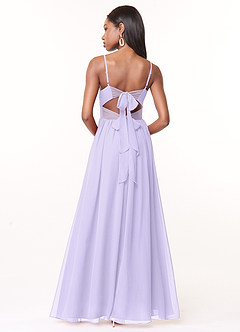Azazie Zeya Vestidos de madrinha de casamento Vestir Lilás de Chiffon de Linha A com Plissado image3